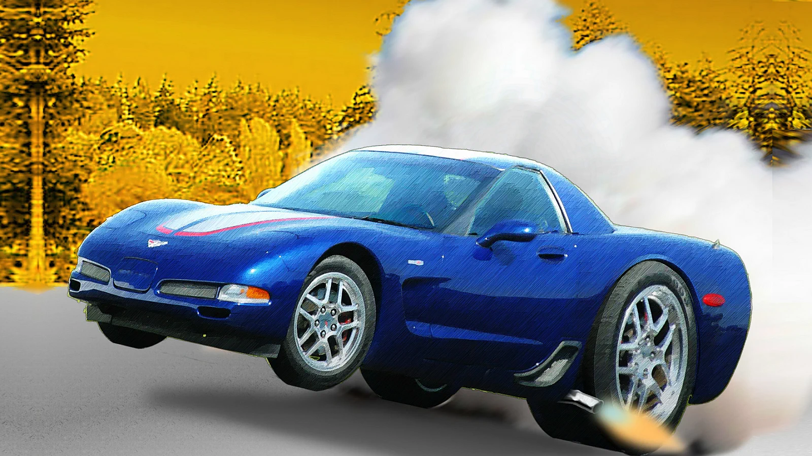Click to Enlarge-Esc to Close Corvette Generations/C5/C5 Blue Poster.webp